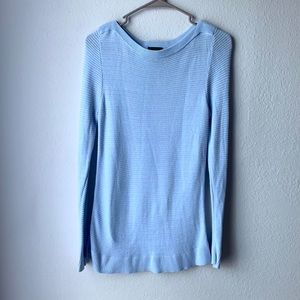 Ann Taylor Sky Blue Crew Neck Lightweight Sweater